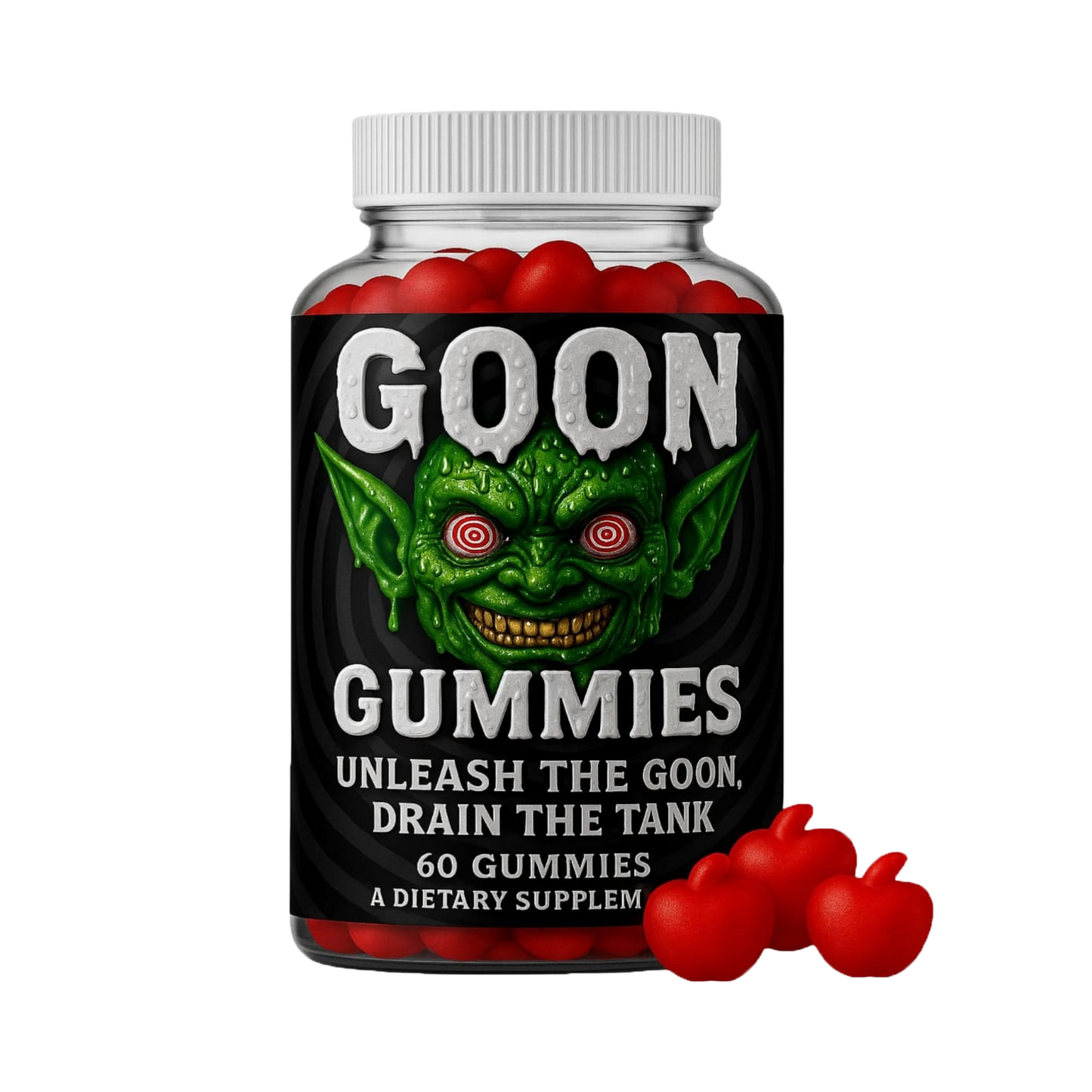 GOON GUMMIES - Male Performance Supplement 60 Red Apple Gummies Boost Size Stamina & Blood Flow Made in USA