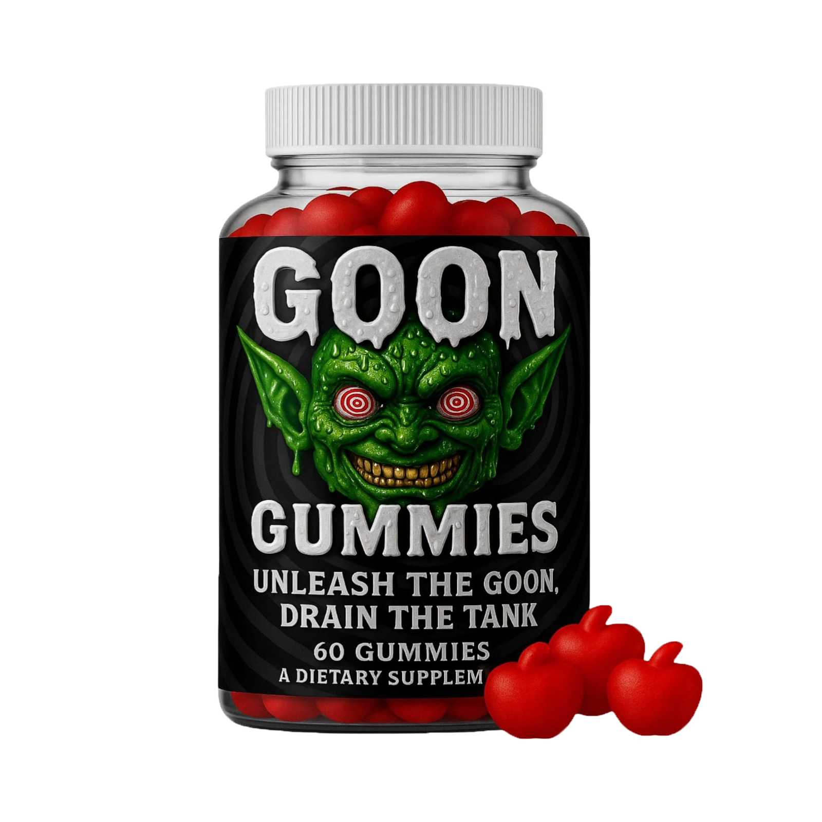 GOON GUMMIES - Male Performance Supplement 60 Red Apple Gummies Boost Size Stamina & Blood Flow Made in USA