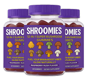 3 Bottle Of SHROOMIES 180 Raspberry Rush Gummies